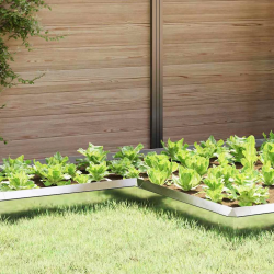 vidaXL Kāpuru žogs 4 pcs Sudraba 10 x 10 x 25 cm Nerūsējošs tērauds