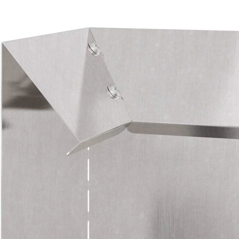 vidaXL Kāpuru žogs 4 pcs Sudraba 10 x 10 x 25 cm Nerūsējošs tērauds