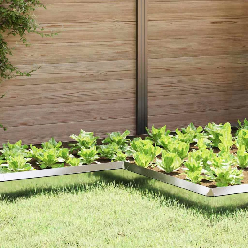 vidaXL Kāpuru žogs Sudraba 10 x 10 x 25 cm Cinkots tērauds