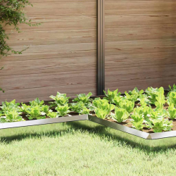 vidaXL Kāpuru žogs 4 pcs Sudraba 10 x 10 x 25 cm Cinkots tērauds