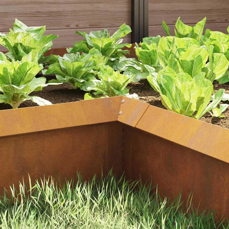 vidaXL Kāpuru žogs Rūsa 10 x 10 x 25 cm Novecināts tērauds