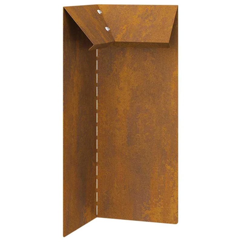 vidaXL Kāpuru žogs Rūsa 10 x 10 x 25 cm Novecināts tērauds