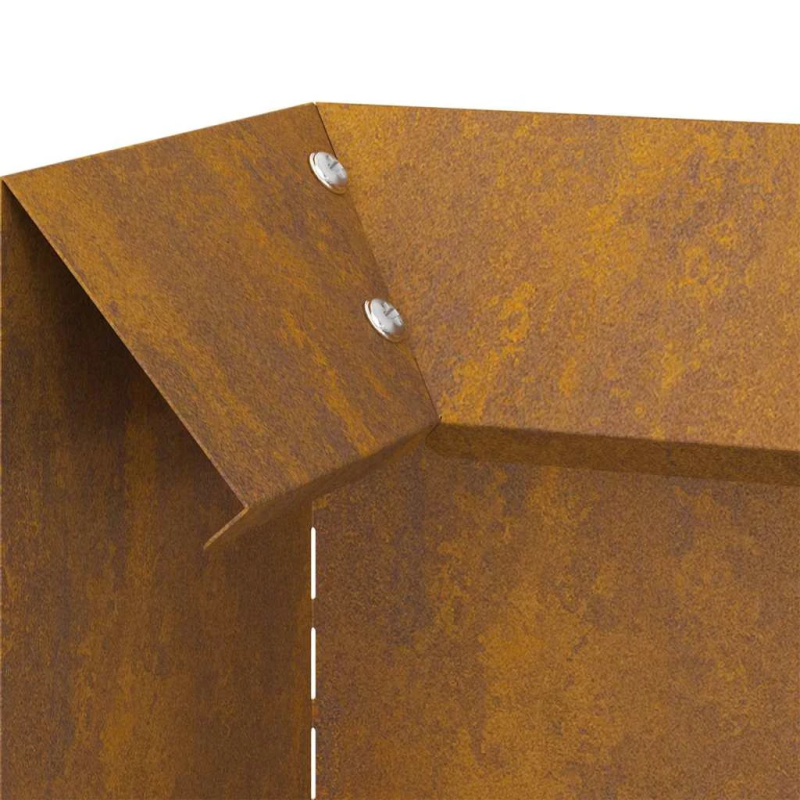 vidaXL Kāpuru žogs 4 pcs Rūsa 10 x 10 x 25 cm Novecināts tērauds