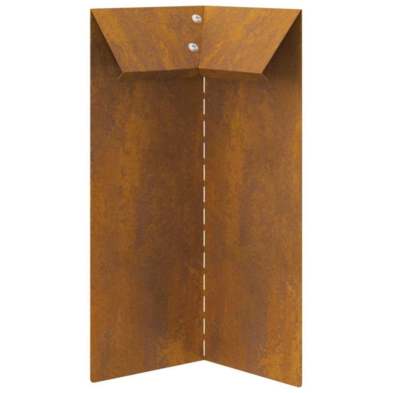 vidaXL Kāpuru žogs 4 pcs Rūsa 10 x 10 x 25 cm Novecināts tērauds