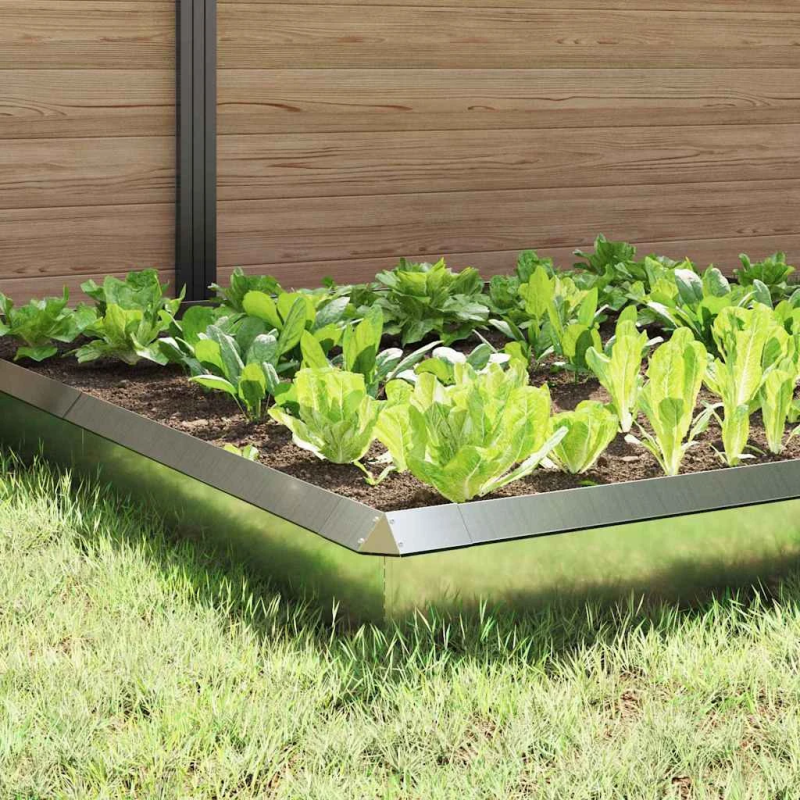 vidaXL Gliemežu sētas 12 pcs Sudraba Cinkots tērauds