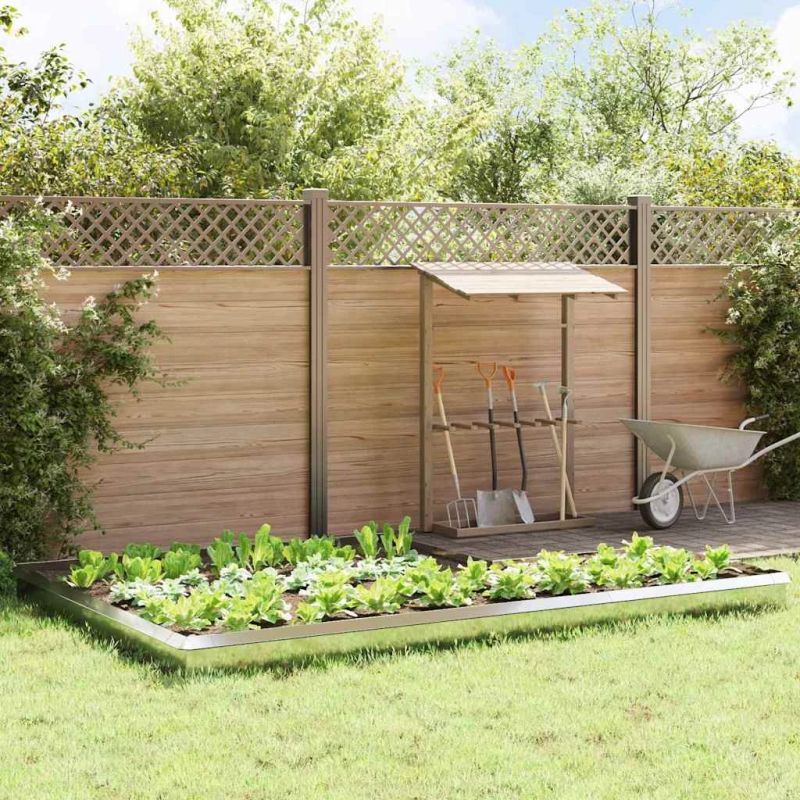 vidaXL Gliemežu sētas 16 pcs Sudraba Cinkots tērauds