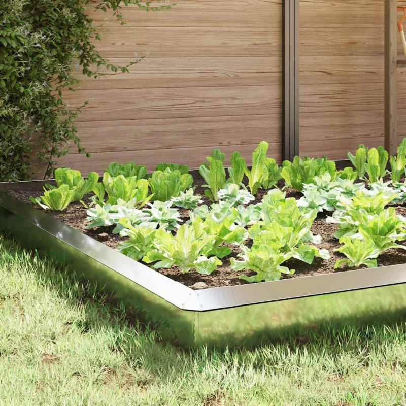 vidaXL Gliemežu sētas 16 pcs Sudraba Cinkots tērauds