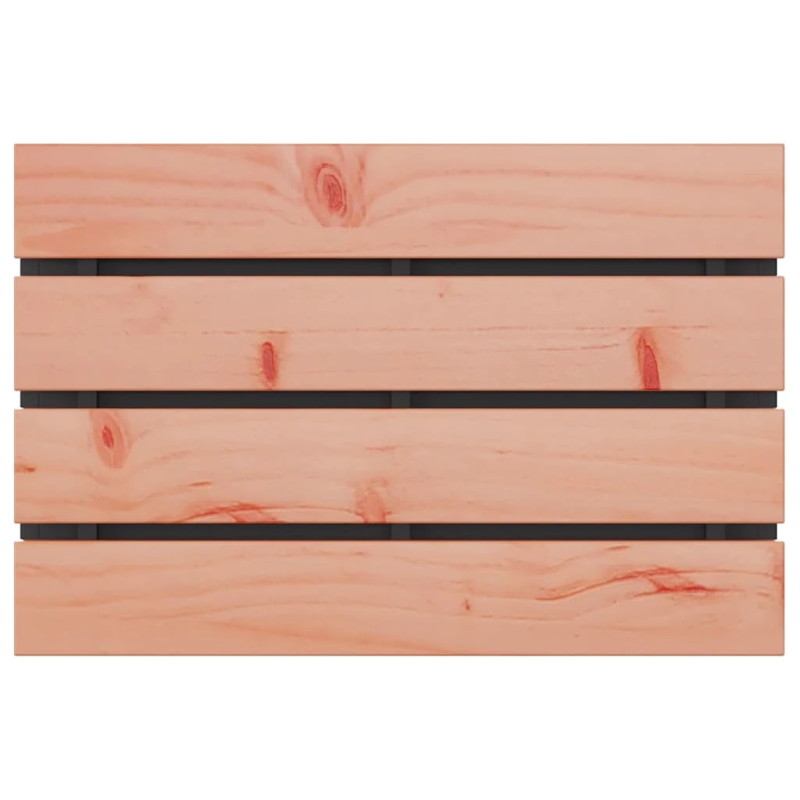 vidaXL Dārza sols Melna 60 x 40 x 43 cm Masīvkoka duglāzija un tērauds