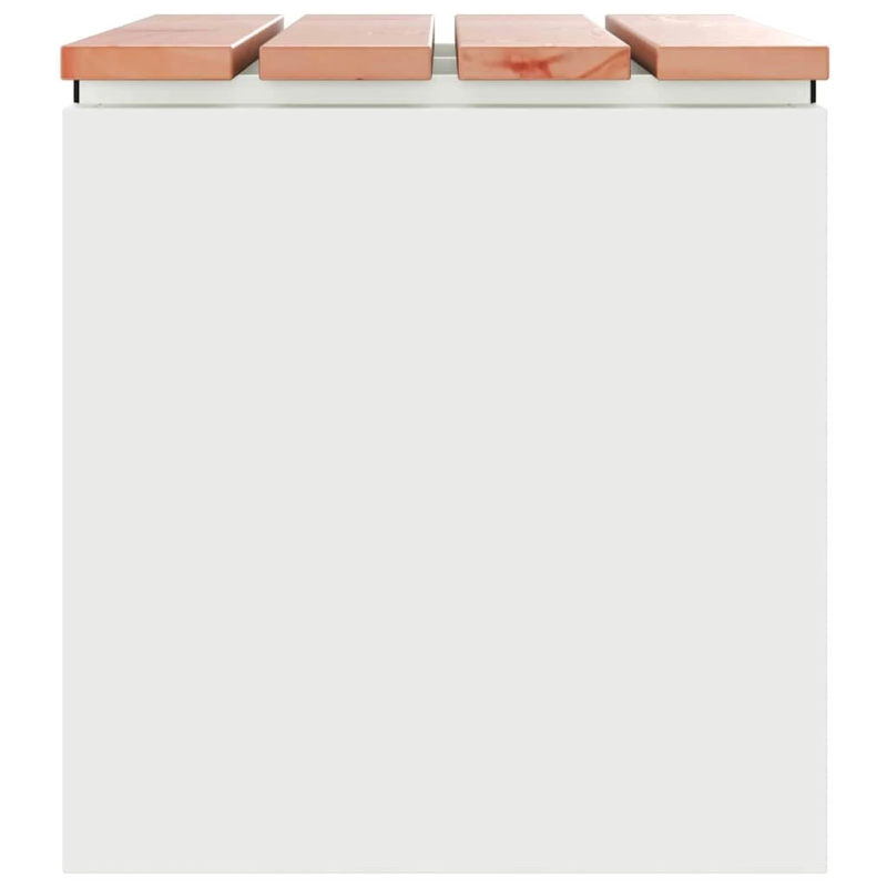 vidaXL Dārza sols Balts 60 x 40 x 43 cm Tērauds