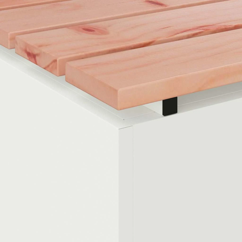 vidaXL Dārza sols Balts 60 x 40 x 43 cm Tērauds