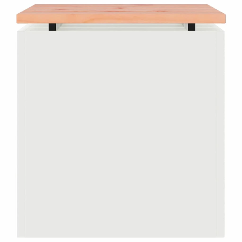 vidaXL Dārza sols Balts 40 x 40 x 43 cm Tērauds