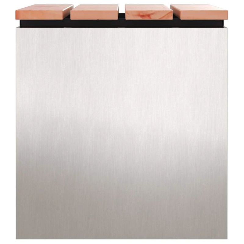 vidaXL Dārza sols Sudraba 40 x 40 x 43 cm Nerūsējošs tērauds