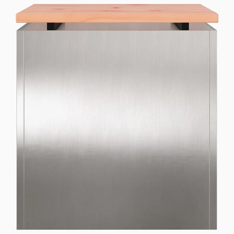 vidaXL Dārza sols Sudraba 40 x 40 x 43 cm Nerūsējošs tērauds