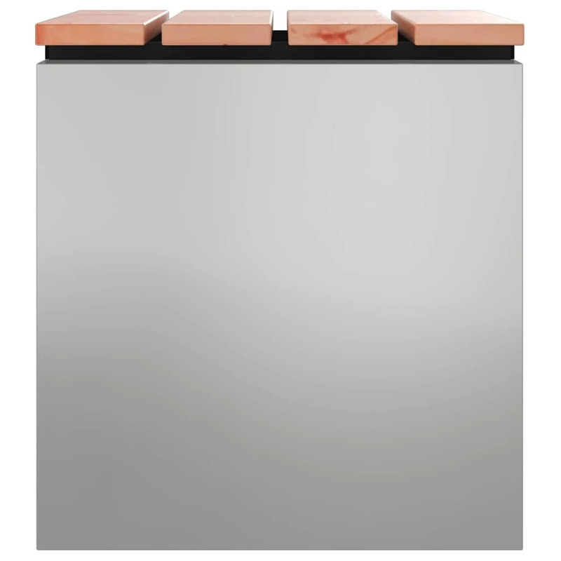 vidaXL Dārza sols Sudraba 40 x 40 x 43 cm Cinkots tērauds