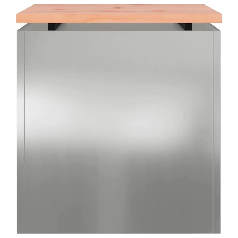 vidaXL Dārza sols Sudraba 40 x 40 x 43 cm Cinkots tērauds