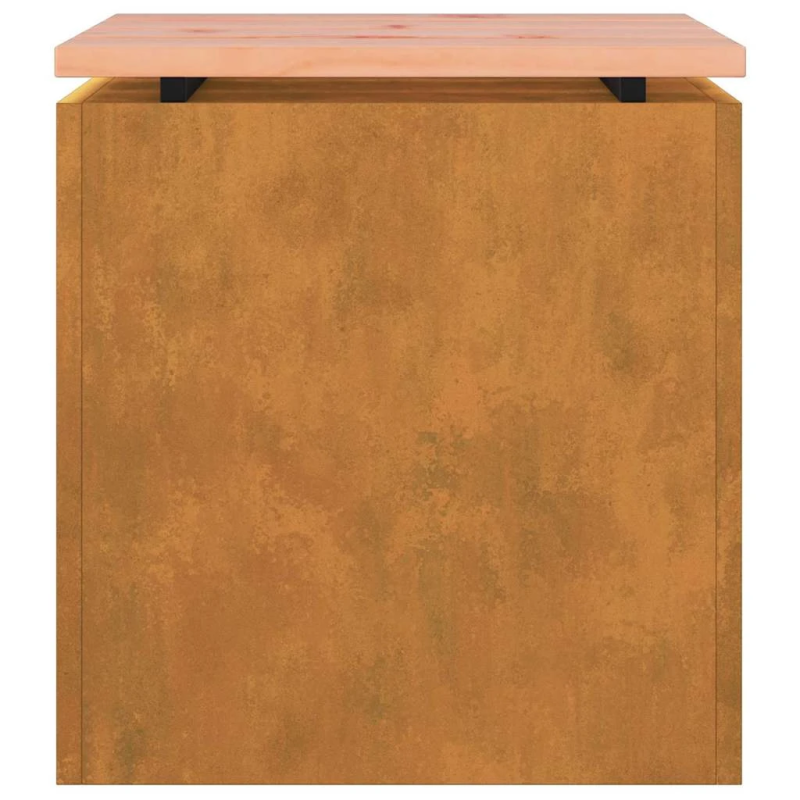 vidaXL Dārza sols Rūsa 40 x 40 x 43 cm Novecināts tērauds