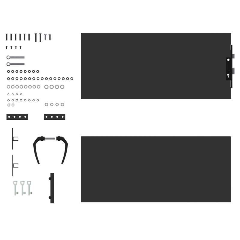 vidaXL Dārza vārti ar slēdzeni Melna 85 x 100 cm Pulverkrāsots tērauds