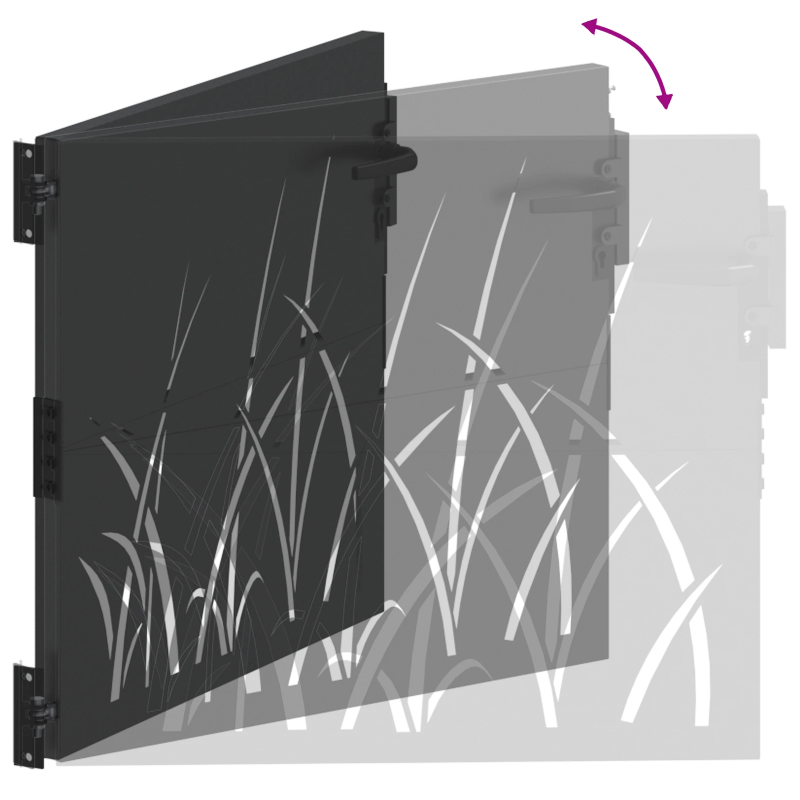 vidaXL Dārza vārti ar slēdzeni Melna 85 x 105 cm Pulverkrāsots tērauds