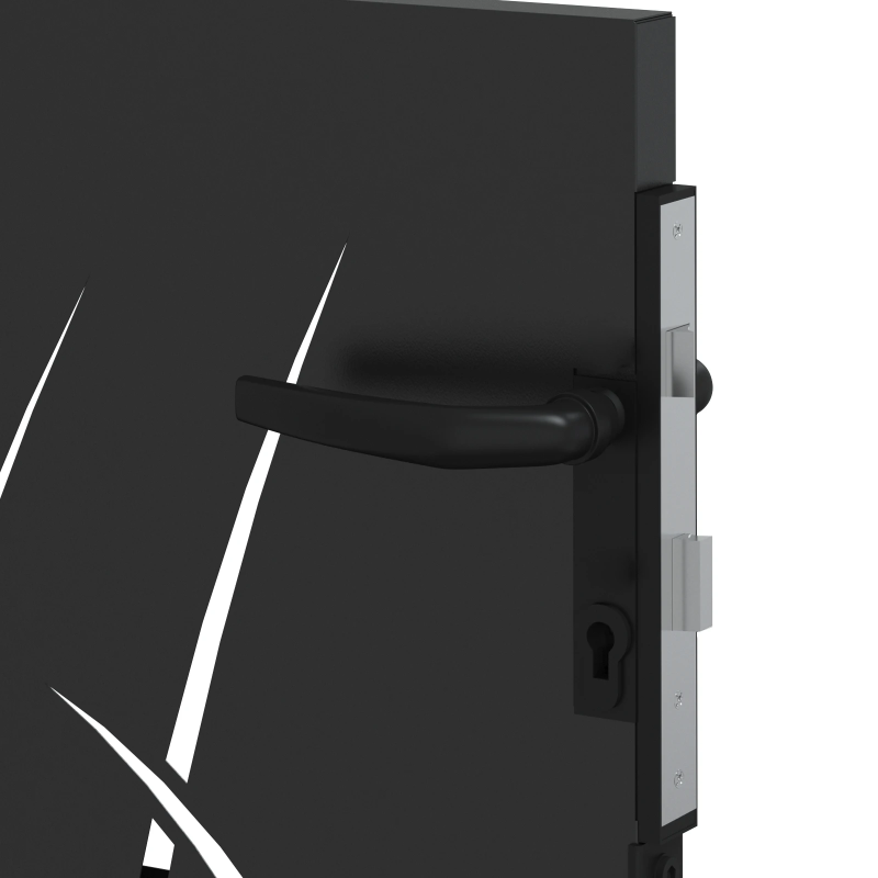 vidaXL Dārza vārti ar slēdzeni Melna 85 x 105 cm Pulverkrāsots tērauds