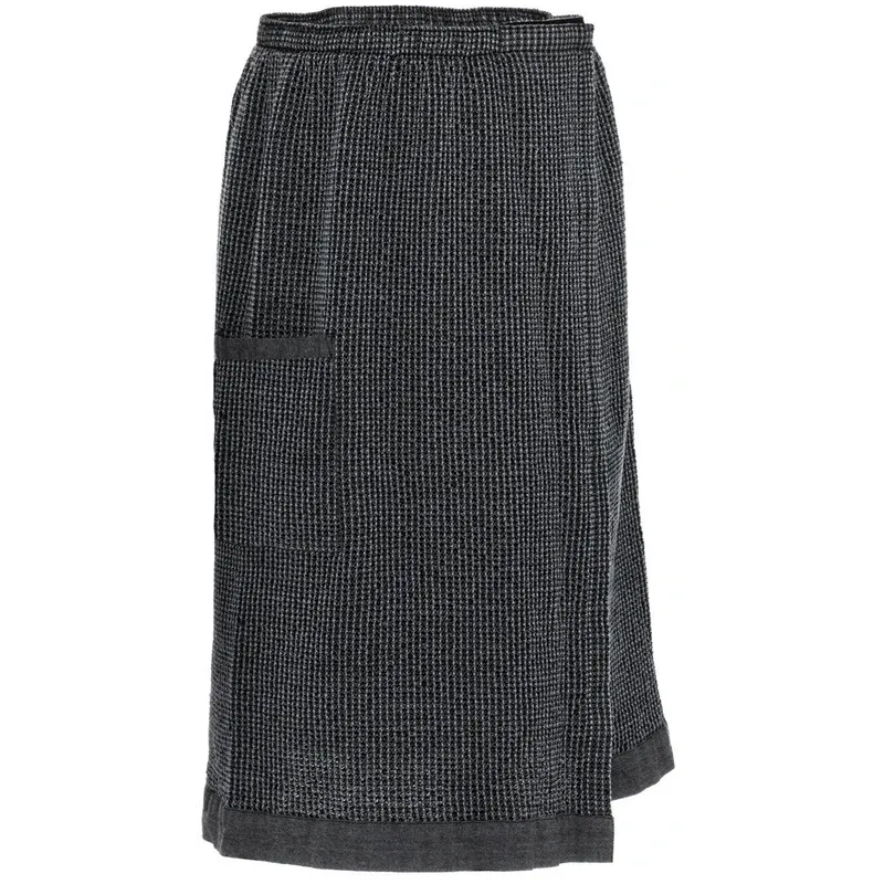 Pirts priekšauts Rento, kokvilna, 145 x 70 cm, melna krās.-pelēka krās.