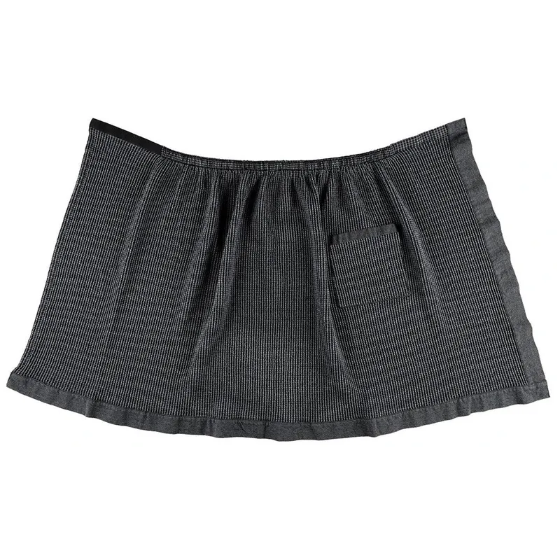 Pirts priekšauts Rento, kokvilna, 145 x 70 cm, melna krās.-pelēka krās.