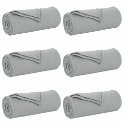 vidaXL Pledu segas 6 pcs Pelēka 170 x 130 cm Flīss
