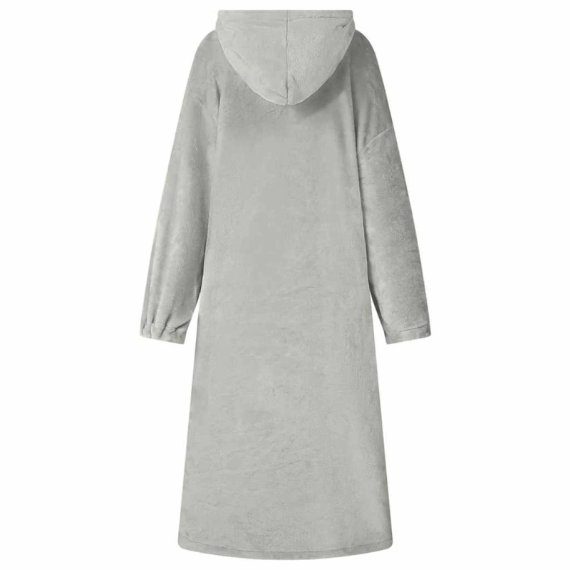 vidaXL Segas džemperis ar kapuci Pelēka l Flanelis