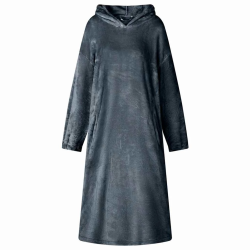 vidaXL Segas džemperis ar kapuci Tums zils s Flanelis