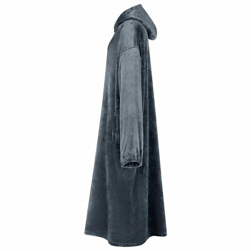 vidaXL Segas džemperis ar kapuci Tums zils l Flanelis