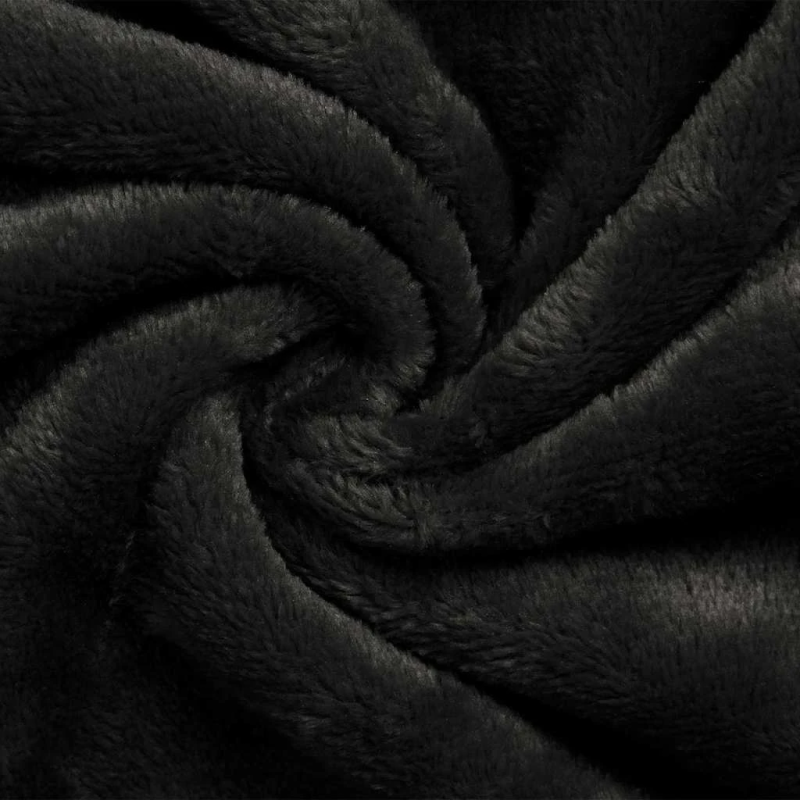 vidaXL Segas džemperis ar kapuci Melna s Flanelis