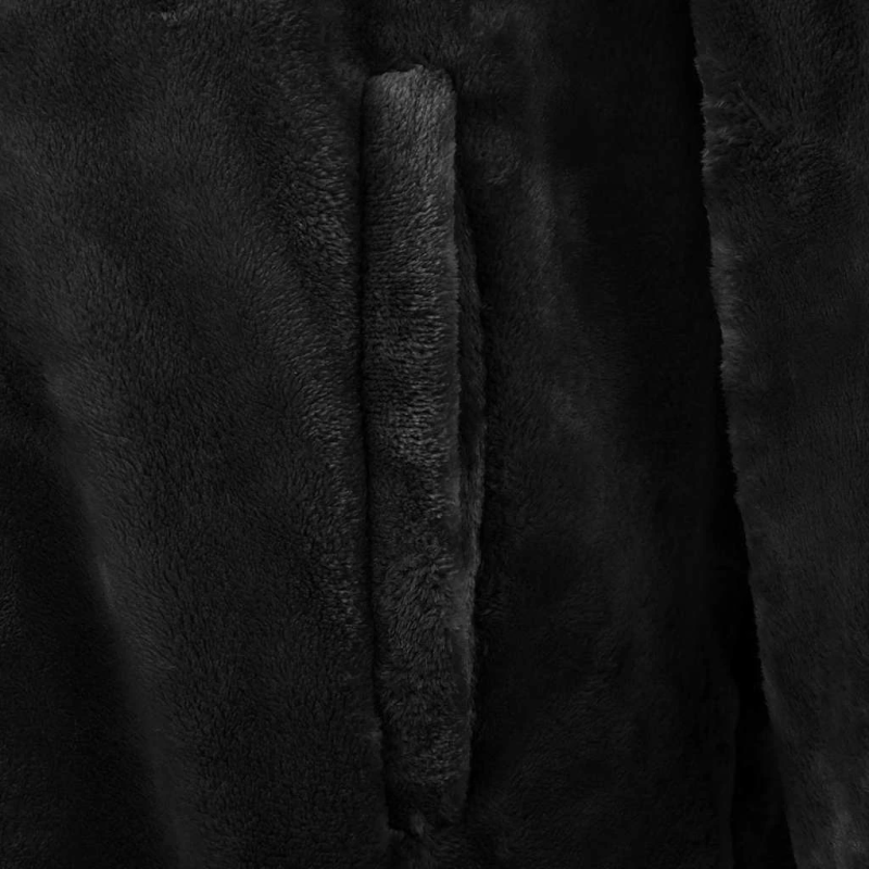 vidaXL Segas džemperis ar kapuci Melna m Flanelis