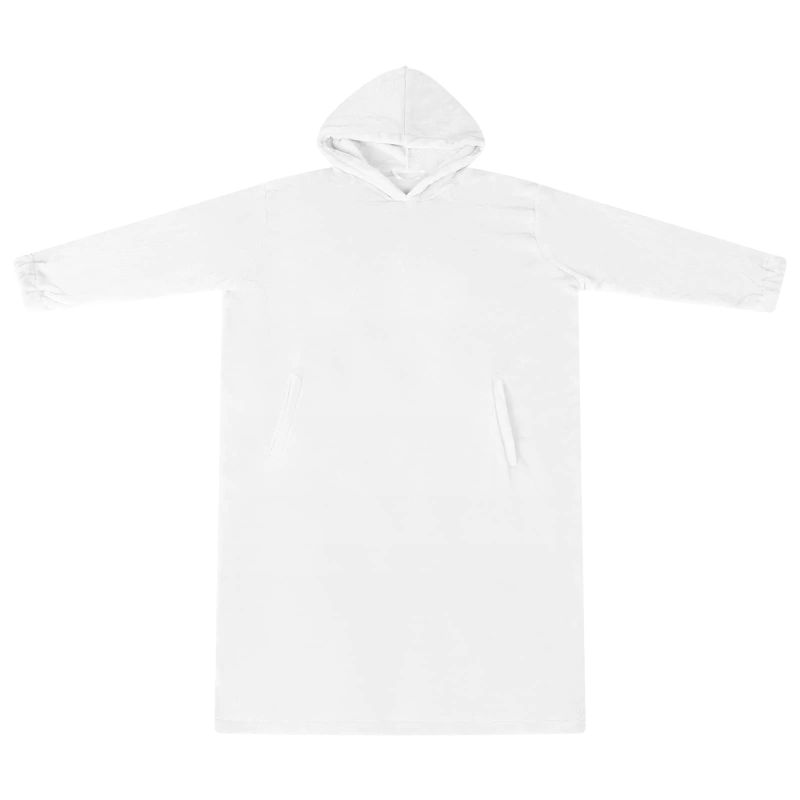 vidaXL Segas džemperis ar kapuci Balts m Flanelis