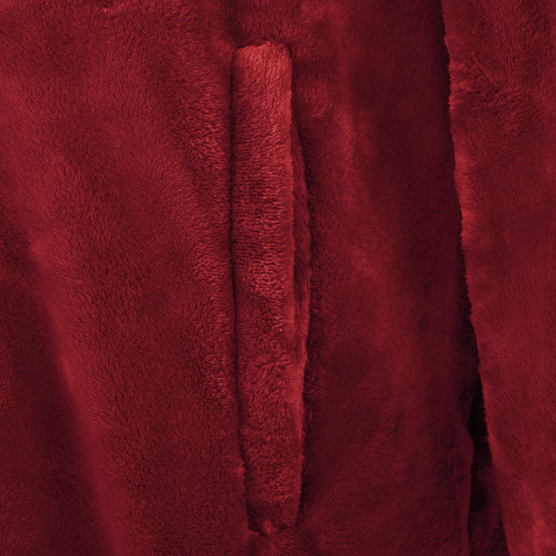 vidaXL Segas džemperis ar kapuci Bordo sarkans s Flanelis