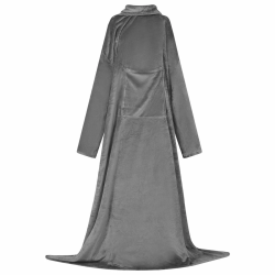 vidaXL Segas džemperis ar kapuci Tumši pelēks Flanelis