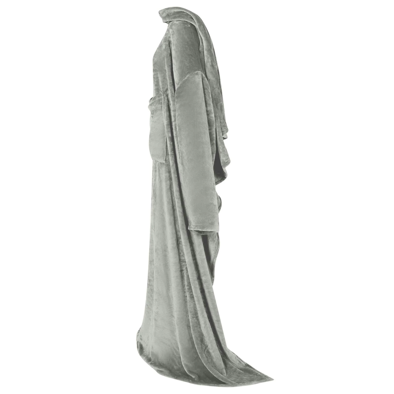 vidaXL Segas džemperis ar kapuci Pelēka Flanelis