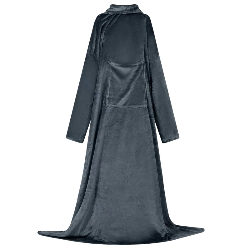 vidaXL Segas džemperis ar kapuci Tums zils Flanelis