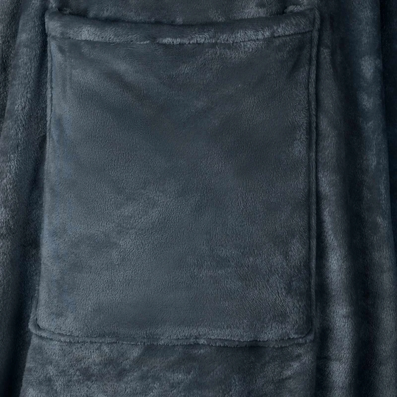 vidaXL Segas džemperis ar kapuci Tums zils Flanelis