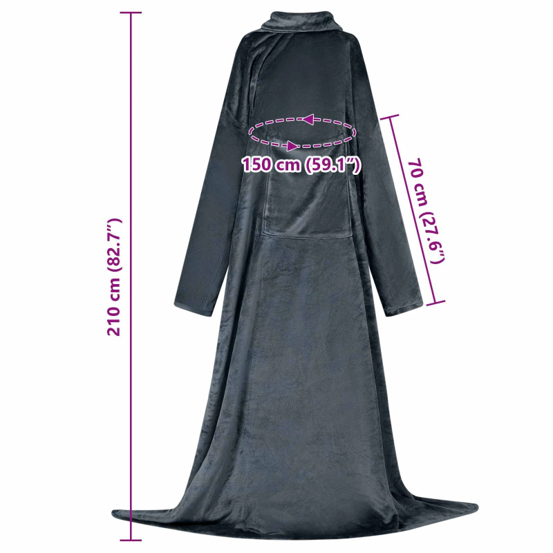 vidaXL Segas džemperis ar kapuci Tums zils Flanelis