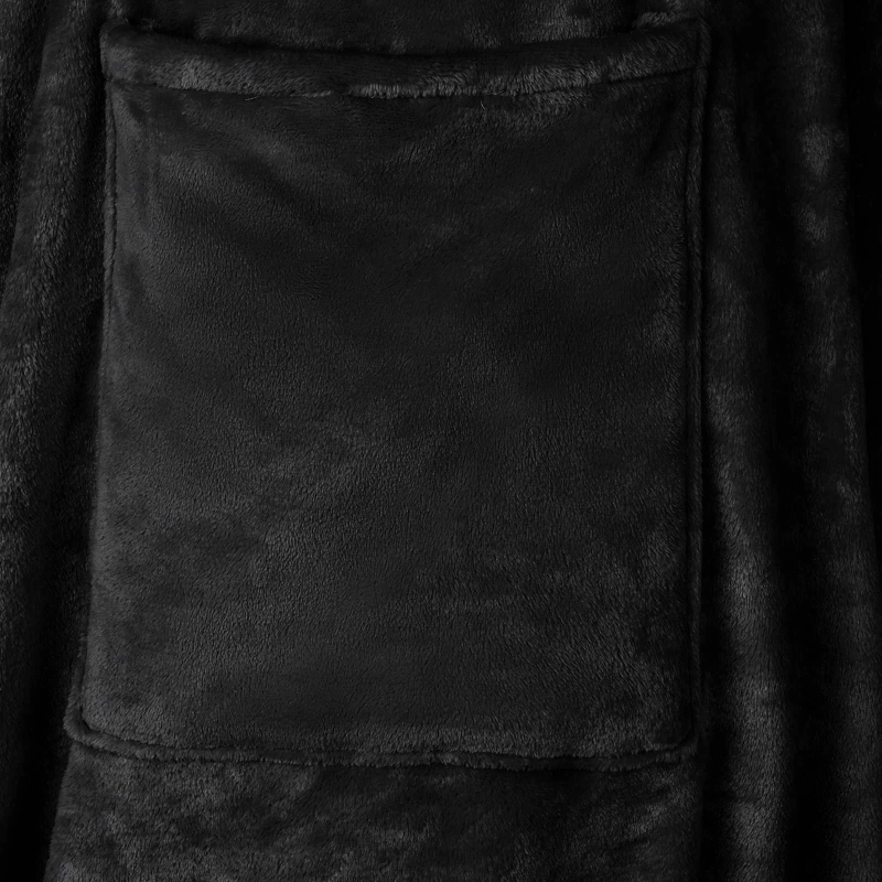 vidaXL Segas džemperis ar kapuci Melna Flanelis