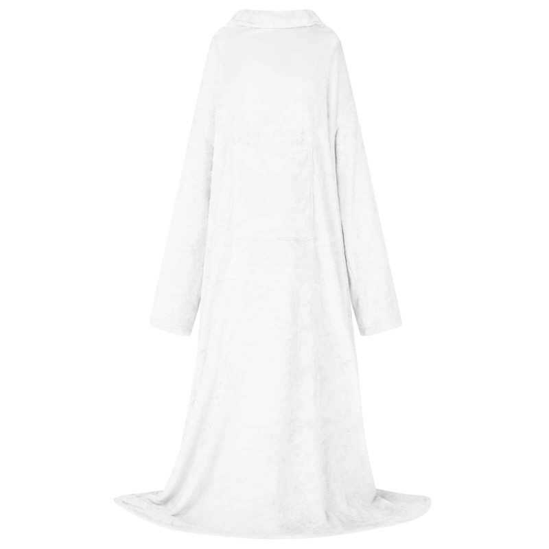 vidaXL Segas džemperis ar kapuci Balts Flanelis