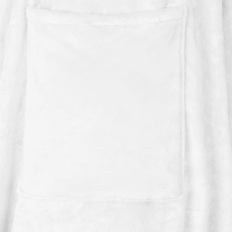 vidaXL Segas džemperis ar kapuci Balts Flanelis