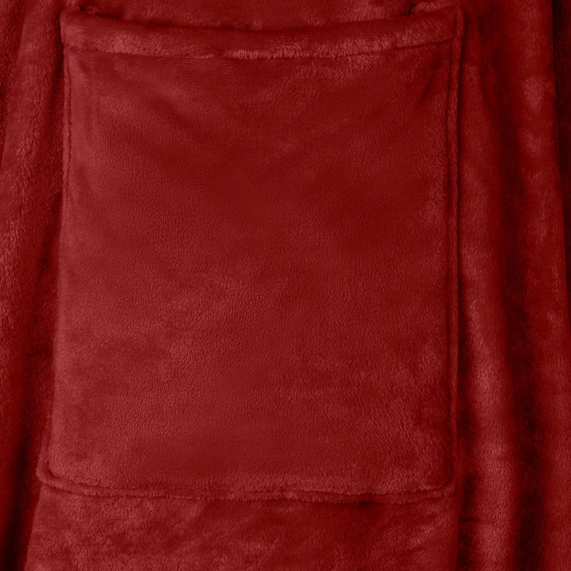 vidaXL Segas džemperis ar kapuci Bordo sarkans Flanelis