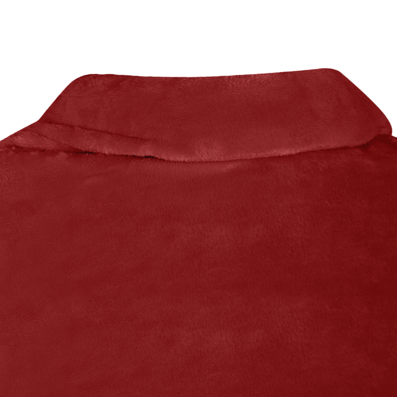 vidaXL Segas džemperis ar kapuci Bordo sarkans Flanelis