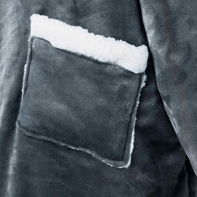 vidaXL Segas džemperis ar kapuci Tums zils xl Fleeces un flaneļa