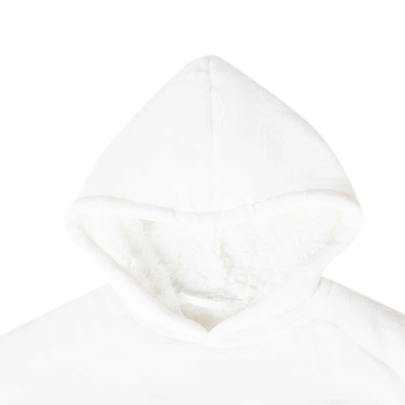 vidaXL Segas džemperis ar kapuci Balts xl Fleeces un flaneļa