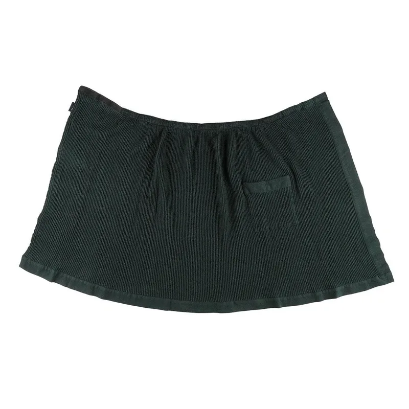 Pirts priekšauts Rento, kokvilna, 145 x 70 cm, melna krās.-zaļa krās.