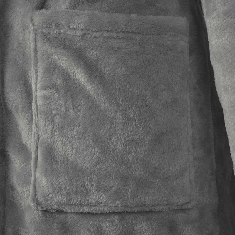 vidaXL Kapuču rūtiņu halāts Tumši pelēks xxxl Flanelis