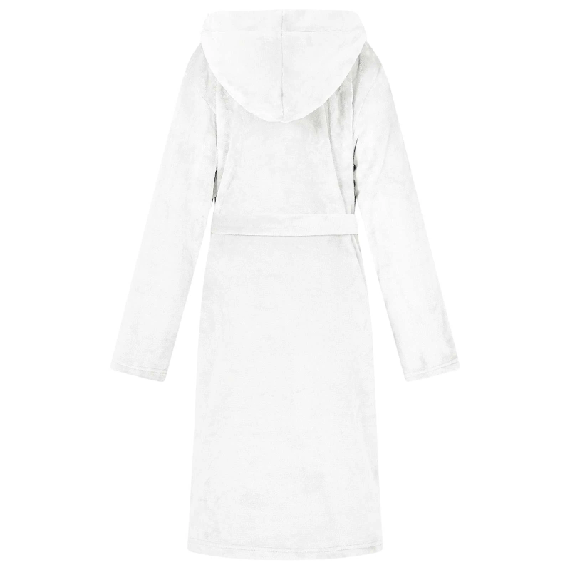 vidaXL Kapuču rūtiņu halāts Balts xxl Flanelis