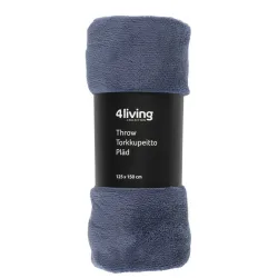 Плед 4Living Gert 125×150 см, темно-синий