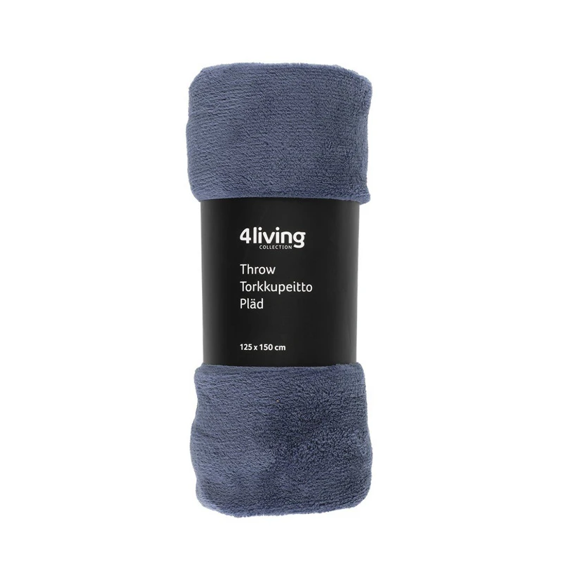 4Living pleds Gert 125×150 cm, tumši zils